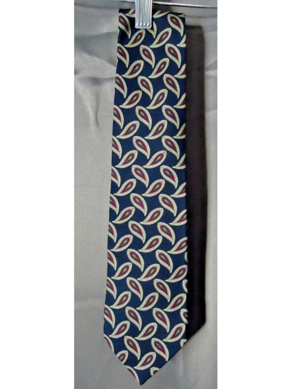 Lands' End Direct Merchants Hand-Sewn 100% Silk Tie Made in USA Imported Fabric